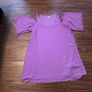 Purple cold shoulder dress size large